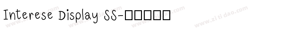 Interese Display SS字体转换